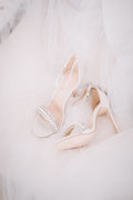 Perle strappy sandals in ivory