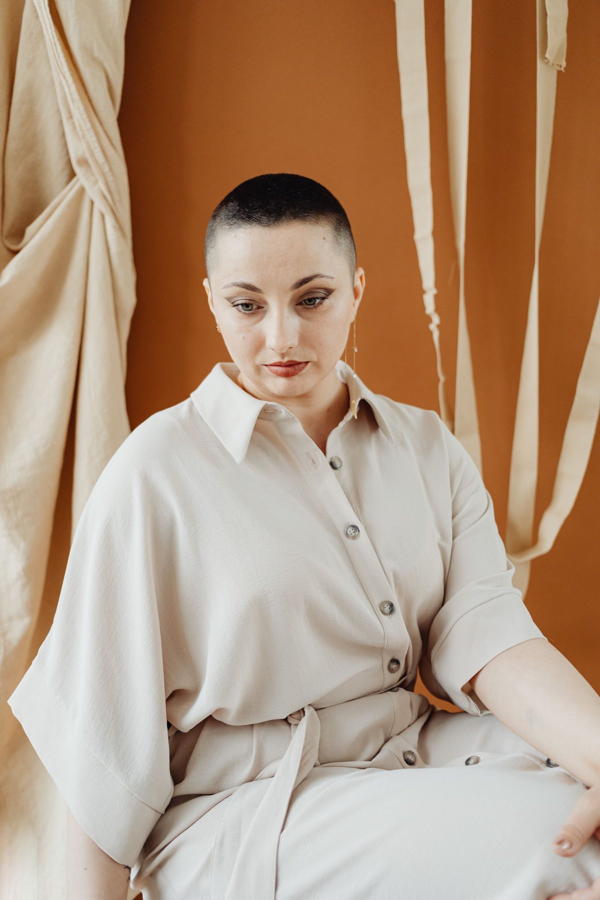 Rosalie shirt dress in beige