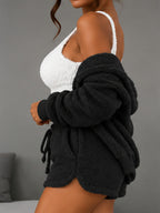 Black | Plush 3-Piece Lounge Set, side view