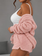 Pink | Plush 3-Piece Lounge Set, side view