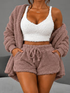 Medium sand | Plush 3-Piece Lounge Set, front view