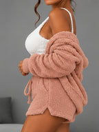 Orange | Plush 3-Piece Lounge Set, side view